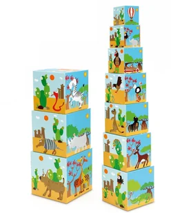 Scratch Europe Piramida edukacyjna ZWIERZĘTA ŚWIATA 2 (10 elementów)- 6181096 - Zabawki interaktywne dla dzieci - miniaturka - grafika 2