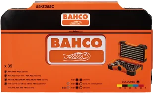 BAHCO zestaw 35szt. końcówek i nasadek 1/4" z adapterem, BAHCO [59/S35BC] 59/S35BC - Bity - miniaturka - grafika 3