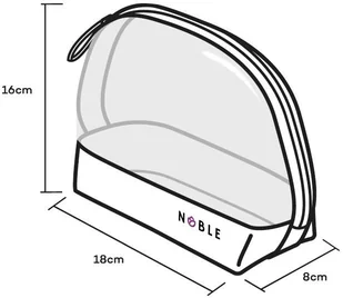 Noble Cosmetic Kosmetyczka Noble Blossom B001 - Kosmetyczki, organizery i kuferki - miniaturka - grafika 2