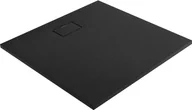 Brodziki prysznicowe - Oltens Bergytan brodzik kwadratowy 100x100 cm RockSurface czarny 17102300 - miniaturka - grafika 1