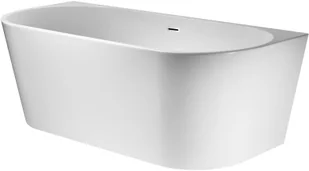 Corsan Wanna przyścienna wolnostojąca E030 Mono 160 cm z wykończeniem chrom E-029L - Wanny - miniaturka - grafika 4