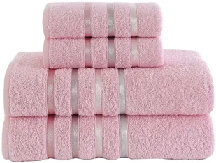 Ręcznik bawełniany frotte BALE/953/pink 2x50x80+2x70x140 kpl. R.953 PINK - Ręczniki - miniaturka - grafika 2