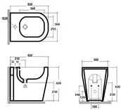Bidety - Olympia Ceramica Tutto-Evo Bidet stojący 53x36 cm biała TUE210101 - miniaturka - grafika 1