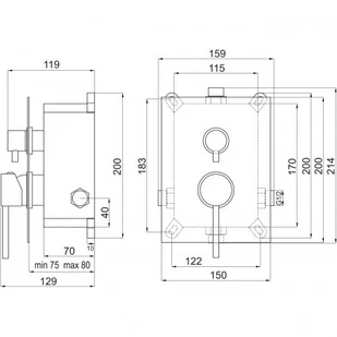 Ferro Bateria FIESTA Box-podtynkowa 2-F, chrom BFI7P2BOX / Szybka Wysyłka / Ponad 8000 miejsc odbioru! BFI7P2BOX - Baterie podtynkowe - miniaturka - grafika 2