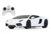 Zabawki zdalnie sterowane - Jamara Lamborghini Aventador 1:24 white - miniaturka - grafika 1