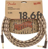 Kable - Fender 18.6' ANG CABLE, HEMP BRN STRIPE - miniaturka - grafika 1