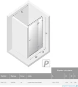 Akcesoria do armatury i ceramiki - NEW TRENDY Avexa Gold drzwi wnękowe 120x200 cm przejrzyste prawa EXK-1723 | - miniaturka - grafika 1