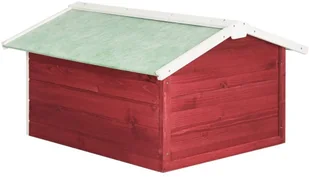 vidaXL Lumarko Garaż dla kosiarki robotycznej, 72x87x50, czerwono-biały, jodła 170881 - Pozostałe narzędzia ogrodowe - miniaturka - grafika 5