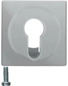 Wyłączniki światła i elektryczne - Hager sp. z o.o. Q.1/Q.3 Płytka czołowa do łącznika na klucz biały alu aksamit lakierowany 15076084 - miniaturka - grafika 1