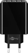 Ładowarki do telefonów - Goobay Ładowarka sieciowa 4x Usb 30W 3A Czarna - miniaturka - grafika 1