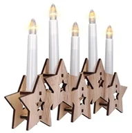 Oświetlenie świąteczne - Solight LED Świecznik świąteczny 5xLED/2xAA - miniaturka - grafika 1