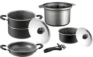 Zestawy garnków i patelni - Brunner aluminiowe zestaw garnków garnki garnek Camping naczynia garnki zestaw garnków Pirate 7 + 1 22 0806094N - miniaturka - grafika 1