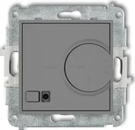 Regulatory i termostaty - KARLIK Regulator temperatury z czujnikiem podpodłogowym MINI szary 27MRT-1 - miniaturka - grafika 1