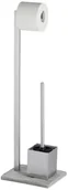 Akcesoria do wc - Wenko Stojak na papier toaletowy i szczotkę do WC Granite, srebrny, 74x20x23 cm - miniaturka - grafika 1