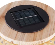 Lampy ogrodowe - Globo Lampa solarna LED 33671 latarnia pleciony bambus - miniaturka - grafika 1