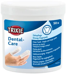 Trixie Dental Care czyste zęby nakładki na palce 50 szt - Higiena jamy ustnej zwierząt - miniaturka - grafika 2