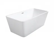 Wanny - Besco Wanna wolnostojąca Evita 160x80 cm + maskownice syfonu w kolorze białym - miniaturka - grafika 1
