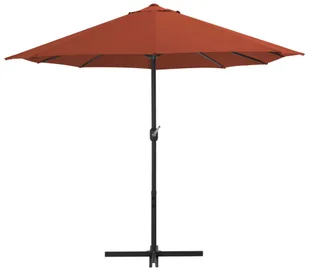 vidaXL Parasol ogrodowy na słupku aluminiowym, 460 x 270 cm, terakota - Parasole ogrodowe - miniaturka - grafika 4
