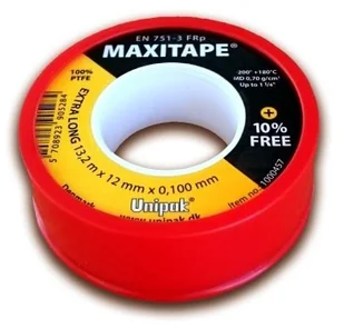 Teflon MaxiTape Produkt Duński Taśma Teflonowa - Akcesoria do armatury i ceramiki - miniaturka - grafika 2