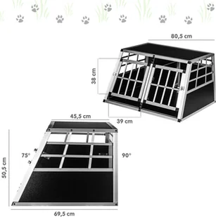 PETSTUFF PODWÓJNY TRANSPORTER PSA KOTA ZWIERZĄT ALU KOJEC 30070008 - Sprzęt podróżny i transportery dla psów - miniaturka - grafika 4