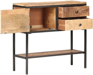 vidaXL Szafka, 85x30x80 cm, surowe drewno mango 320486 - Szafki do salonu - miniaturka - grafika 6