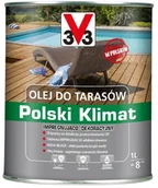 Farby i impregnaty do drewna - V33 Olej do tarasów tek 1 l 122354 - miniaturka - grafika 1