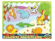 Samochody i pojazdy dla dzieci - Dromader UKŁADANKA drewniana ZWIERZĘTA sorter - miniaturka - grafika 1