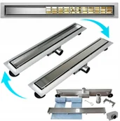 Odpływy liniowe - Niski Liniowy Odpływ Balneo Komplet 120 CM Duplex - miniaturka - grafika 1