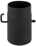 Kominy i akcesoria - Darco Szyber czarny krótka rączka 160 mm - miniaturka - grafika 1