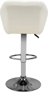 ACTIVESHOP Hoker Barowy M06 Pikowany Regulowany Biały 10003_132522 - Krzesła i taborety kosmetyczne - miniaturka - grafika 2