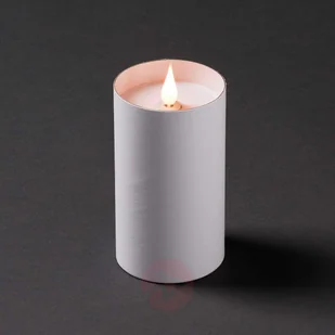 Konstmide Świeca LED w cylindrze z pokrywą, płomień 3D, biel - Świece - miniaturka - grafika 4