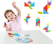 Puzzle - Tooky Toy TOOKY TOY Drewniane Puzzle Tangram Układanka Magnetyczna TY879 - miniaturka - grafika 1