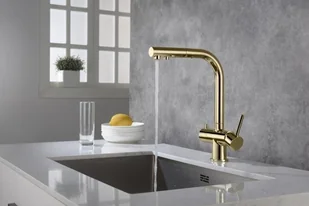 Blue Water Bateria trójdrożna Apala Złoto Apala_Złoto - Baterie kuchenne - miniaturka - grafika 5