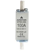 Bezpieczniki elektryczne - Apator Wkładka bezpiecznikowa NH000 100A gG 500V WT-000 1115282113T - miniaturka - grafika 1
