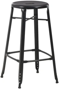 vidaXL 3-częściowy zestaw barowy, stal, czarny - Meblościanki - miniaturka - grafika 8