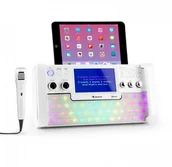 Inne akcesoria audio-wideo - Auna DiscoFever Zestaw karaoke Bluetooth LED Ekran TFT 7 cali CD USB biały KS1-DiscofeverLED WH - miniaturka - grafika 1
