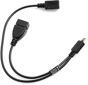 Kable USB - System-S Kabel  OTG Host 3 W 1 Micro USB (Male) do kabla micro USB (Female) Dane USB A (Female) 30 cm 10090054901919 - miniaturka - grafika 1