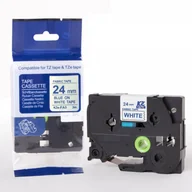 Papier do drukarek - Brother Taśma zamiennik TZe-FA5, 24mm x 3m, niebieski druk / biały podkład, zažehlovací - miniaturka - grafika 1