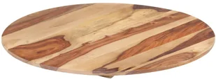 vidaXL Blat stołu, lite drewno sheesham, okrągły, 25-27 mm, 40 cm vidaXL - Blaty meblowe i parapety okienne - miniaturka - grafika 6
