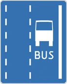 Wyposażenie miejsc publicznych - Znak drogowy informacyjny D-12 Pas ruchu dla autobusów - miniaturka - grafika 1