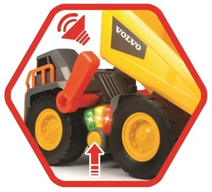 Dickie Toys Wywrotka Volvo Construction z 3 światłami i dźwiękiem Toys 725335 - Samochody i pojazdy dla dzieci - miniaturka - grafika 10