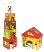 Klocki - Janod piramida ze zwierzątkami Farma - 1925 - miniaturka - grafika 1