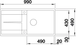 Blanco METRA XL 6S-F BIAŁY 516522 - Zlewozmywaki - miniaturka - grafika 3