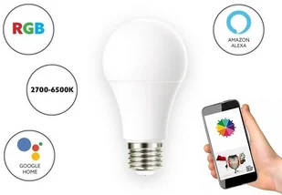 Kobi Żarówka smart LED E27 8,5W RGB WIFI 043-8,5W-RGB-1 - Żarówki LED - miniaturka - grafika 3