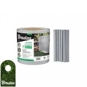 Ogrodzenia - BRADAS Taśma ogrodzeniowa balkonowa jasnoszara 19cm x 35m + klipsy 0292 TOB4501935LGYL - miniaturka - grafika 1