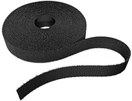 Akcesoria car audio - KabelDirekt taśma materiałowa do wiązek kabli, szerokość: 12,5 mm, długość: 5 m, możliwość ucinania dowolnej długości czarny 684 - miniaturka - grafika 1