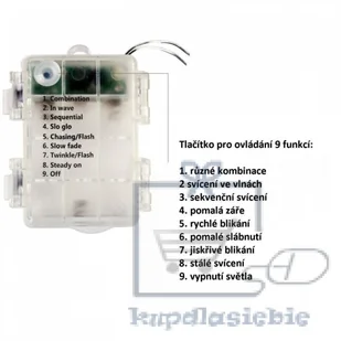 VOLTRONIC Oświetlenie imprezowe 200 LED 20 m zimne białe na baterie - Oświetlenie świąteczne - miniaturka - grafika 4