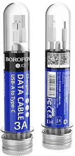 BOROFONE Borofone Kabel USB do USB-C zapakowany w tubę 1m Biały BFO-BX3-C-W - Kable komputerowe i do monitorów - miniaturka - grafika 2