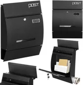 Skrzynki na listy - Humberg Skrzynka na listy 35x45x10cm czarna 4994 4994 - miniaturka - grafika 1