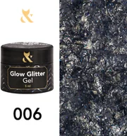 Lakiery hybrydowe - POLISH STANDART SP ZOO Lakier hybrydowy F.O.X Glow Glitter Gel 006 - miniaturka - grafika 1